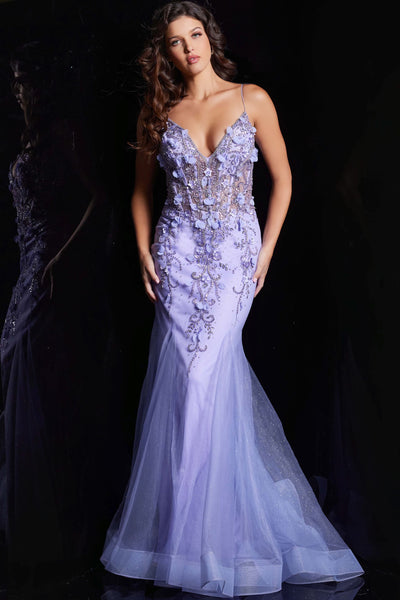 Jovani 05647 | IN STOCK HOT PINK SIZE 4, PERIWINKLE SIZE 0, PURPLE SIZE 0
