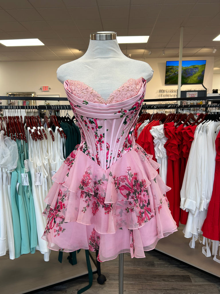 SHERRI HILL 57296 IN STOCK PINK PRINT SIZE 8
