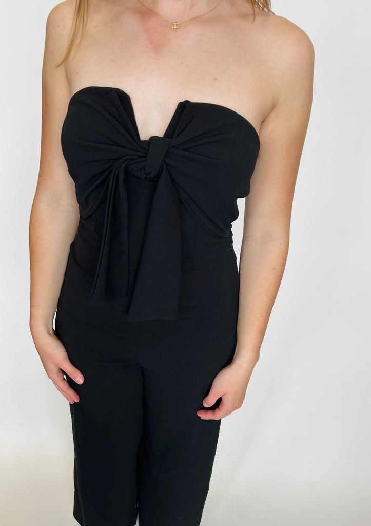 Chicago - Front Tie Jumpsuit - Black