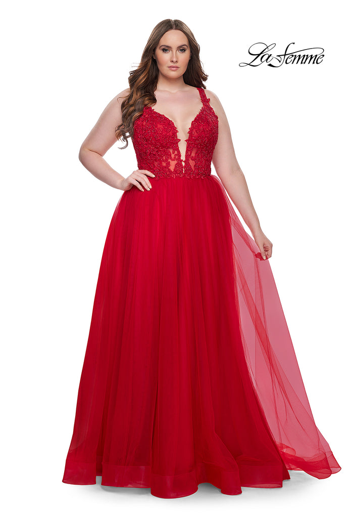 La Femme Style 31394 IN STOCK RED SIZE 16W