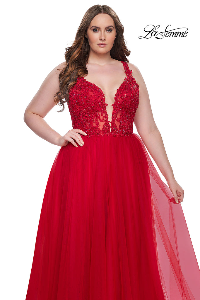 La Femme Style 31394 IN STOCK RED SIZE 16W