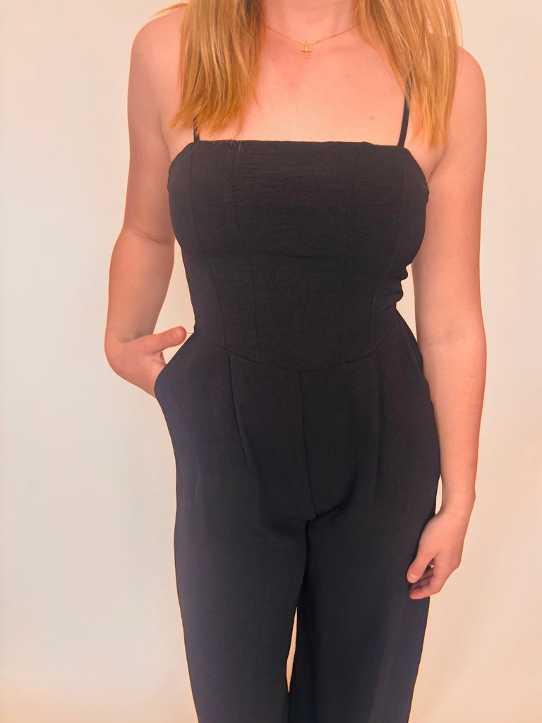 Paris - Sleeveless Jumpsuit - Black