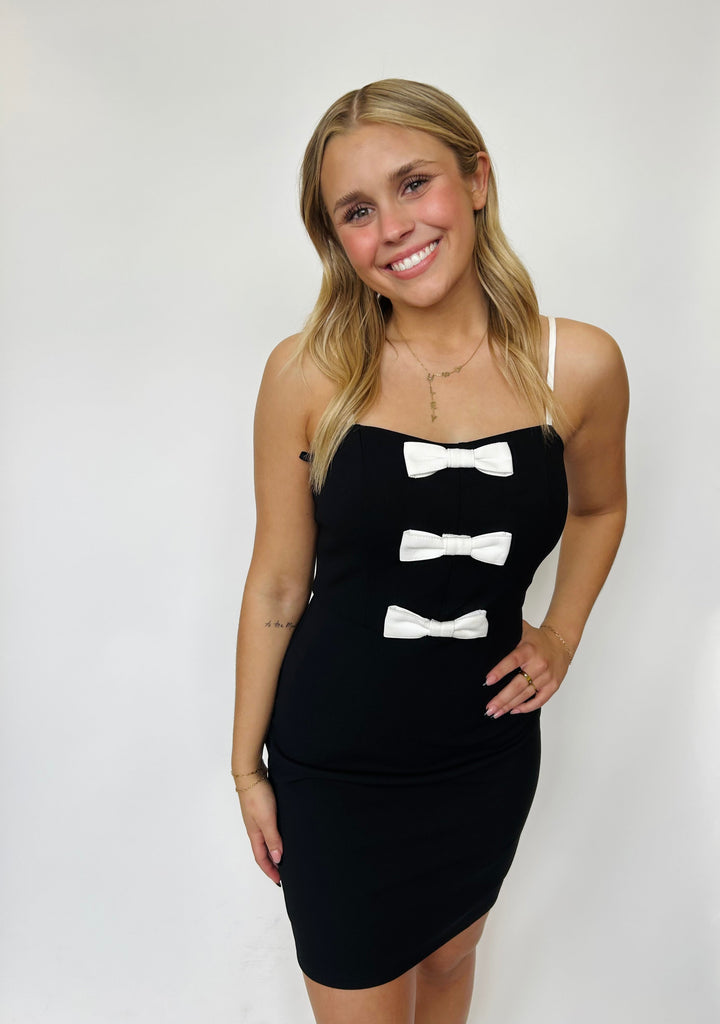 Berlin - Bow Mini Dress - Black
