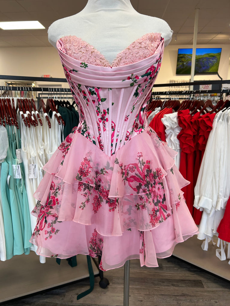 SHERRI HILL 57296 IN STOCK PINK PRINT SIZE 8