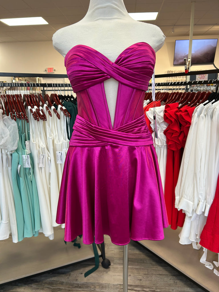 Sherri Hill 56535 INSTOCK MAGENTA SIZE 8