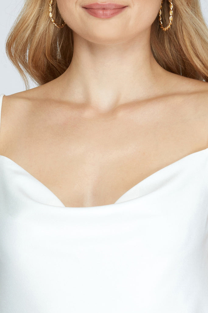Celine - Cowl neck Woven Dress - Off-White