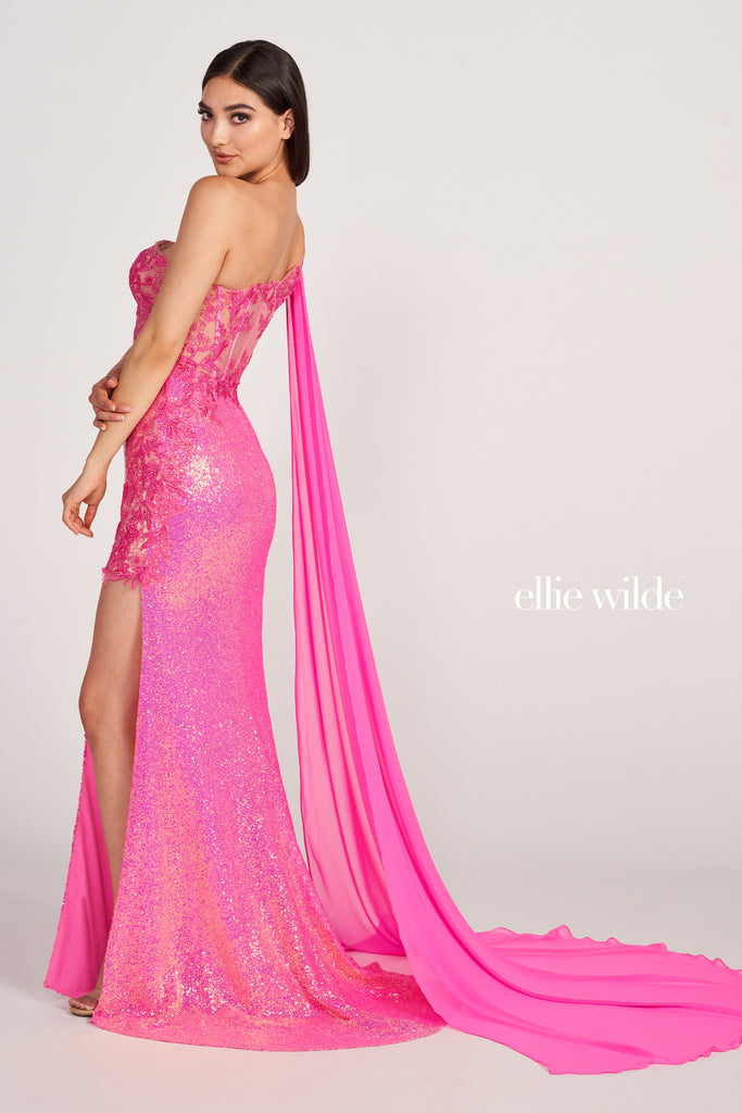 Ellie Wilde Prom Style EW34020 | IN STOCK ORANGE SIZE 8