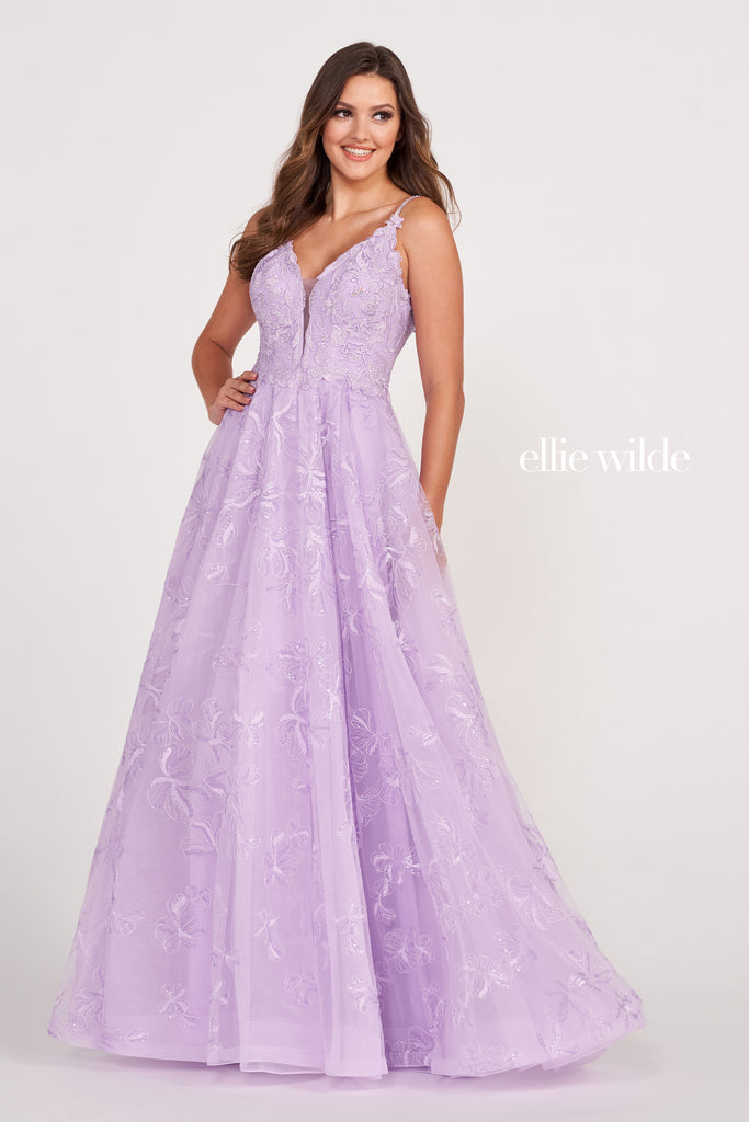 Ellie Wilde Prom Style EW34051 | IN STOCK LAVENDER SIZE 2 & MAGENTA SIZE 8