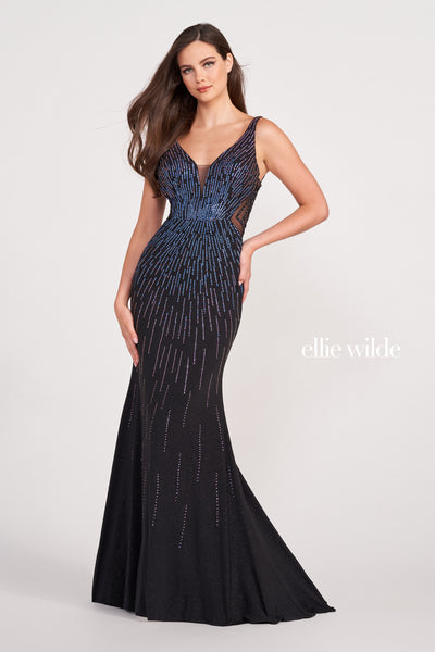 Ellie Wilde Prom Style EW34025 | IN STOCK NAVY SIZE 16
