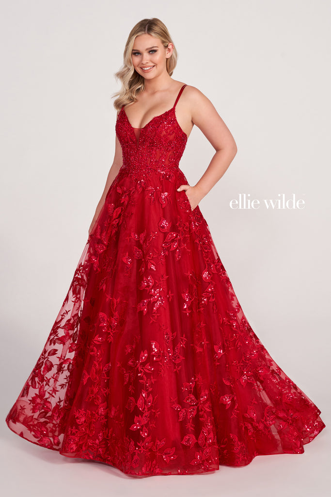 Ellie Wilde Prom Style EW34119 IN STOCK ENGLISH ROSE SIZE 2