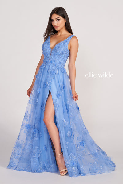 Ellie Wilde Prom Style EW34046 | IN STOCK SLATE SIZE 4