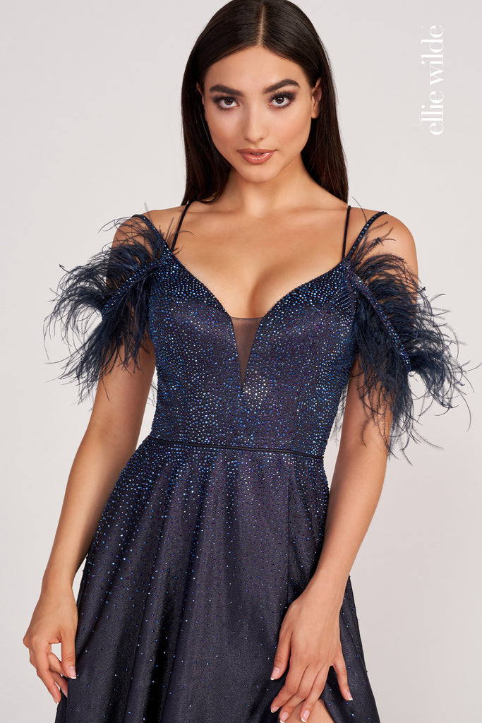 Ellie Wilde Prom Style EW34131 IN STOCK MIDNIGHT SIZE 10 & RED SIZE 0