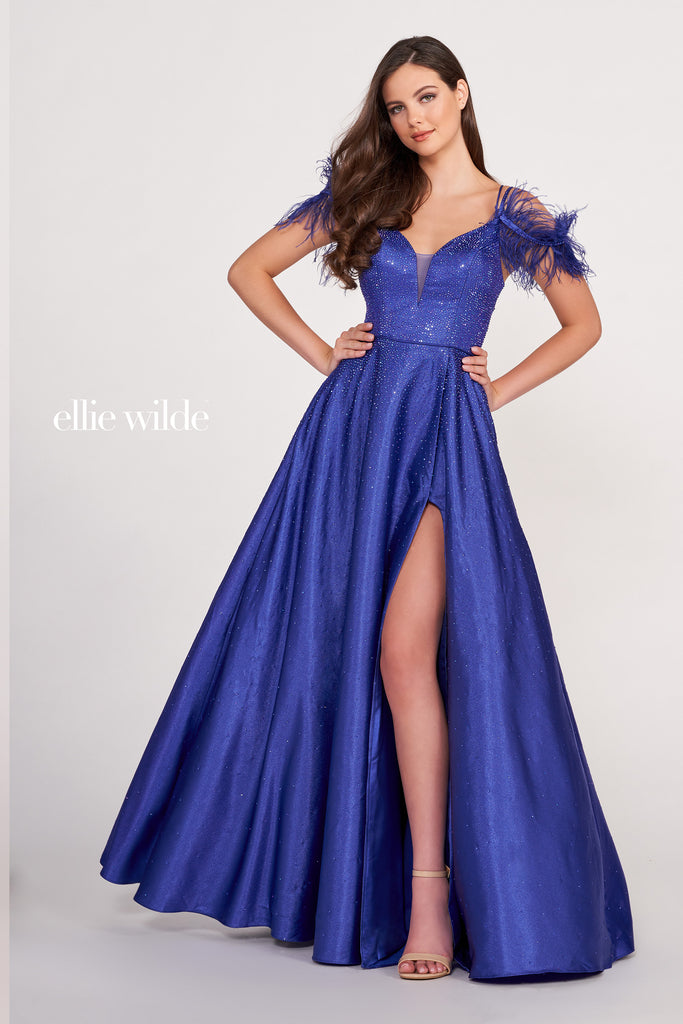 Ellie Wilde Prom Style EW34131 IN STOCK MIDNIGHT SIZE 10 & RED SIZE 0