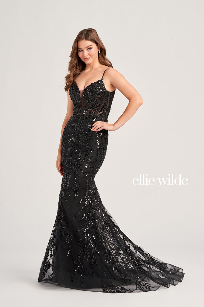 Ellie Wilde Prom Style EW35039 IN STOCK STEEL BLUE SIZE 8