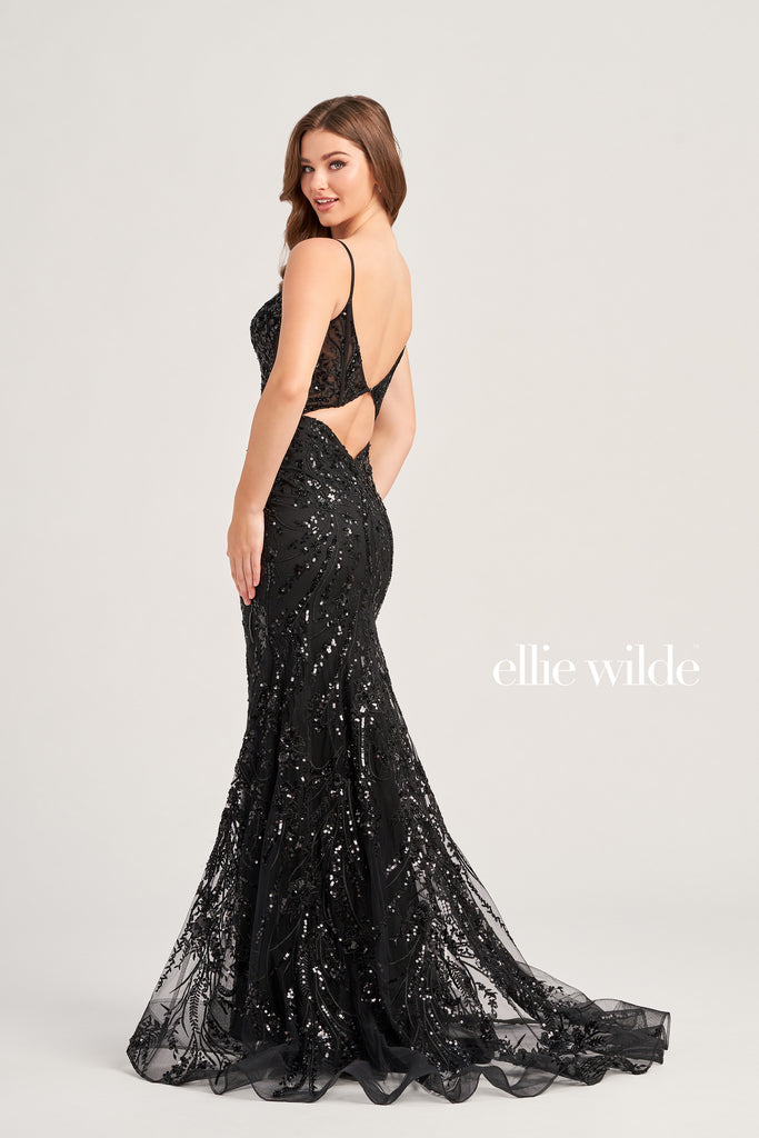 Ellie Wilde Prom Style EW35039 IN STOCK STEEL BLUE SIZE 8