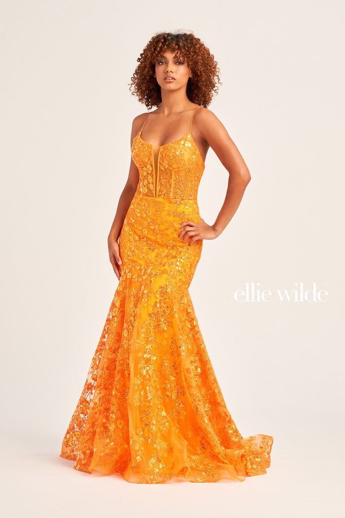 Ellie Wilde Prom Style EW35203 IN STOCK LIGHT BLUE SIZE 8
