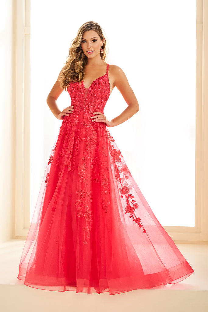 Ellie Wilde Prom Style EW36015 IN STOCK MAGENTA SIZE 10 + ORANGE SIZE 0