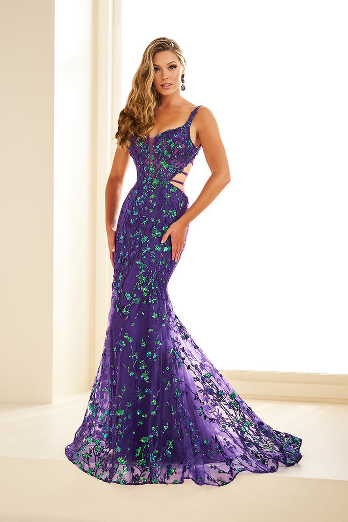 Ellie Wilde Prom Style EW36043 IN STOCK ORANGE SIZE 10