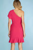 Ember- Short Sleeve Flutter Dress- Fuchsia Pink