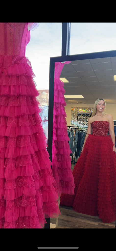 Sherri Hill 56883 Red/Nude SIZE 2