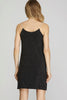 Jonquil- Cowl Neck Woven Studded Cami Dress- Black