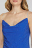 Jonquil- Cowl Neck Woven Studded Cami Dress- Royal Blue