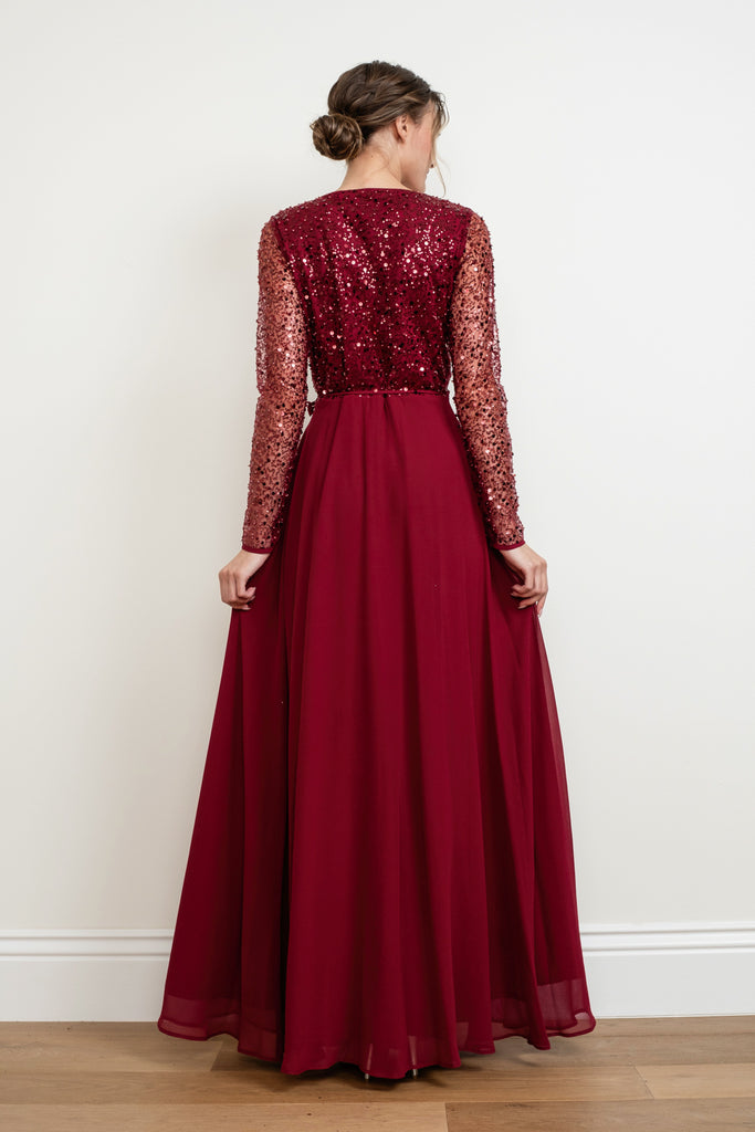 Josie- Long Sleeve Formal Gown