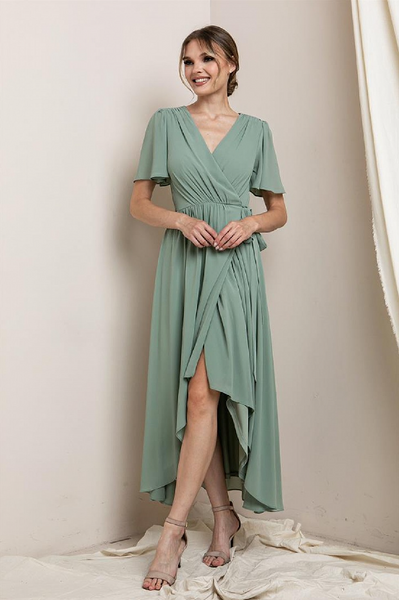 Francesca - Short Sleeve Maxi Dress - Navy