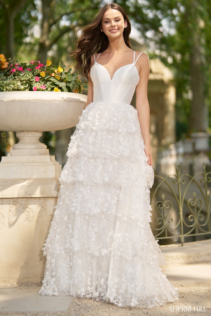 Sherri Hill 57015 Ivory SIZE 0