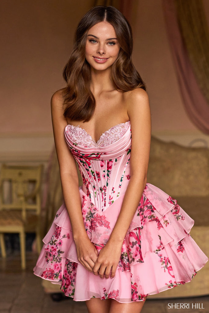 SHERRI HILL 57296 IN STOCK PINK PRINT SIZE 8