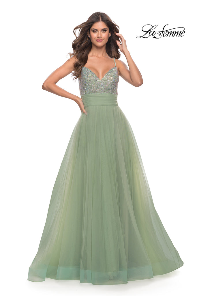 La Femme Style 31238 IN STOCK ROYAL BLUE SIZE 0, SAGE SIZE 6