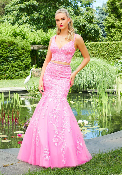 Morilee Prom Style 48059 IN STOCK BLUSH/ROSE GOLD SIZE 8