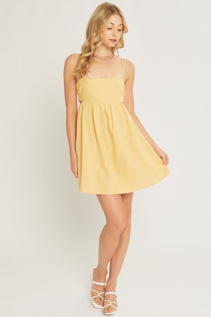 Arlo - Smocked Mini Dress - Yellow