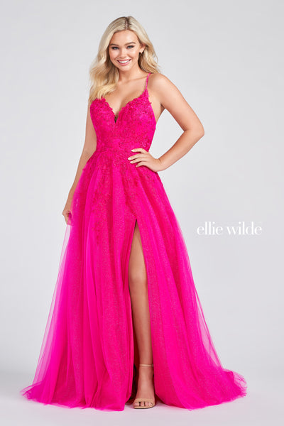 Ellie Wilde Prom Style EW34109 IN STOCK WINE SIZE 10
