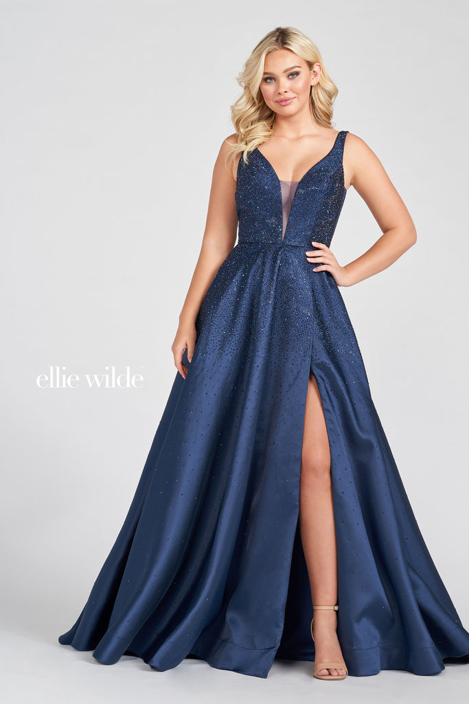 Ellie Wilde Prom Style EW122021 | IN STOCK EMERALD SIZE 4,   RED SIZE 12