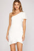 Ember - One Shoulder Dress - Off White