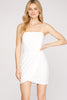 Kinsley - Mini Dress with Wrap Skirt - Off White