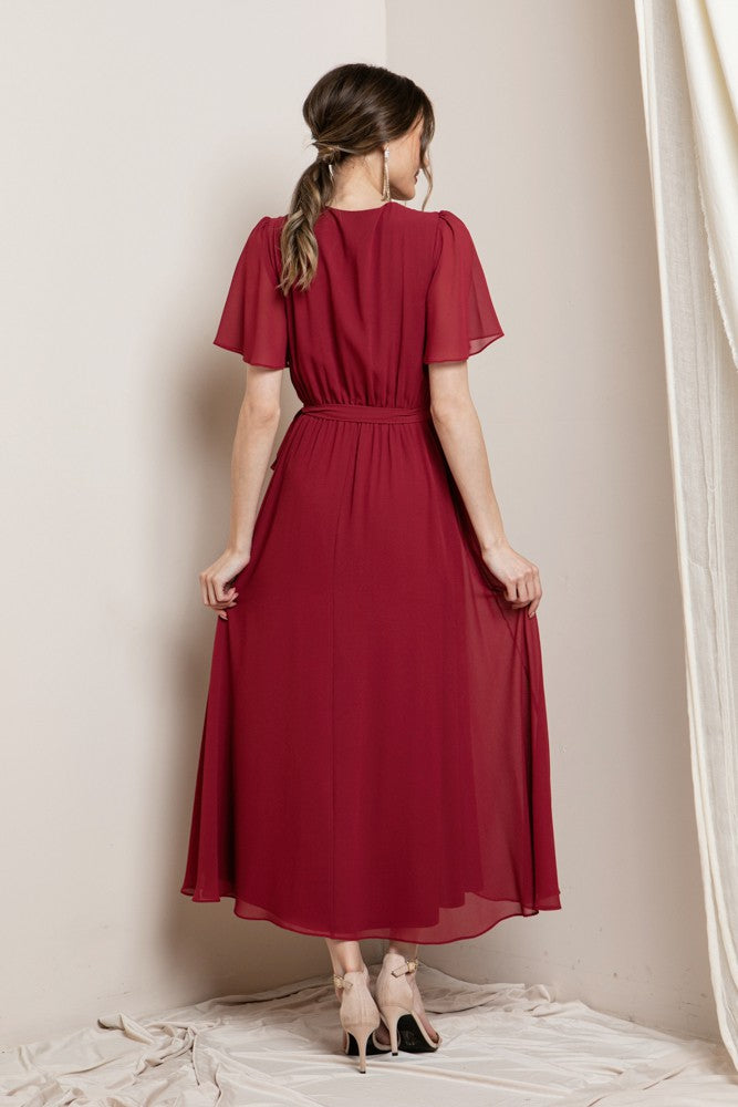 Julianna - High Low Dress - Burgundy