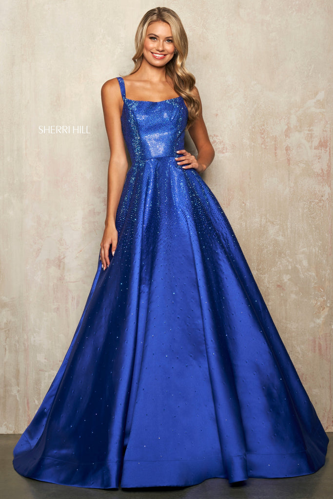 Sherri Hill Prom Style 54154 IN STOCK MAGENTA SIZE 8 READY TO SHIP