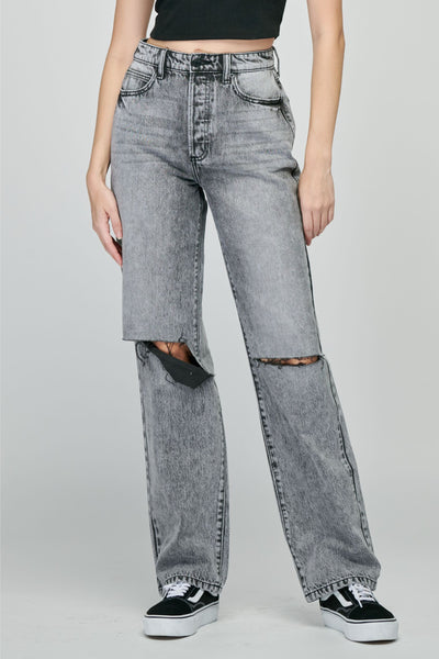 Yeehaw - High Rise Back Slit Bootcut Jeans