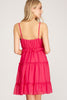 Amelia - Tiered Dress - Hot Pink