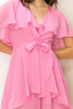 Angel Romper - with Ruffle Sleeve Detail - Pink