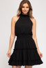 Blaire - Smocked Sleeveless Dress - Black