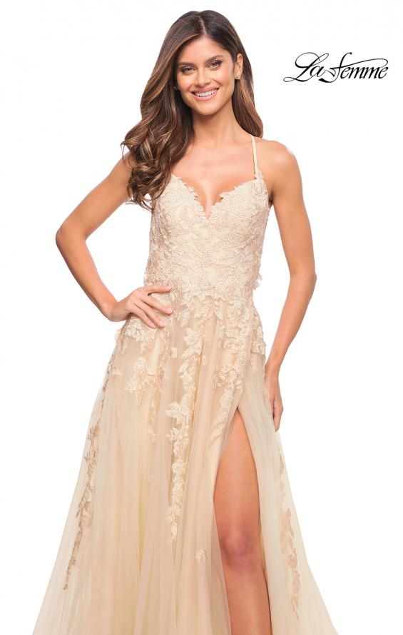 La Femme Style 30591 IN STOCK CHAMPAGNE SIZE 4