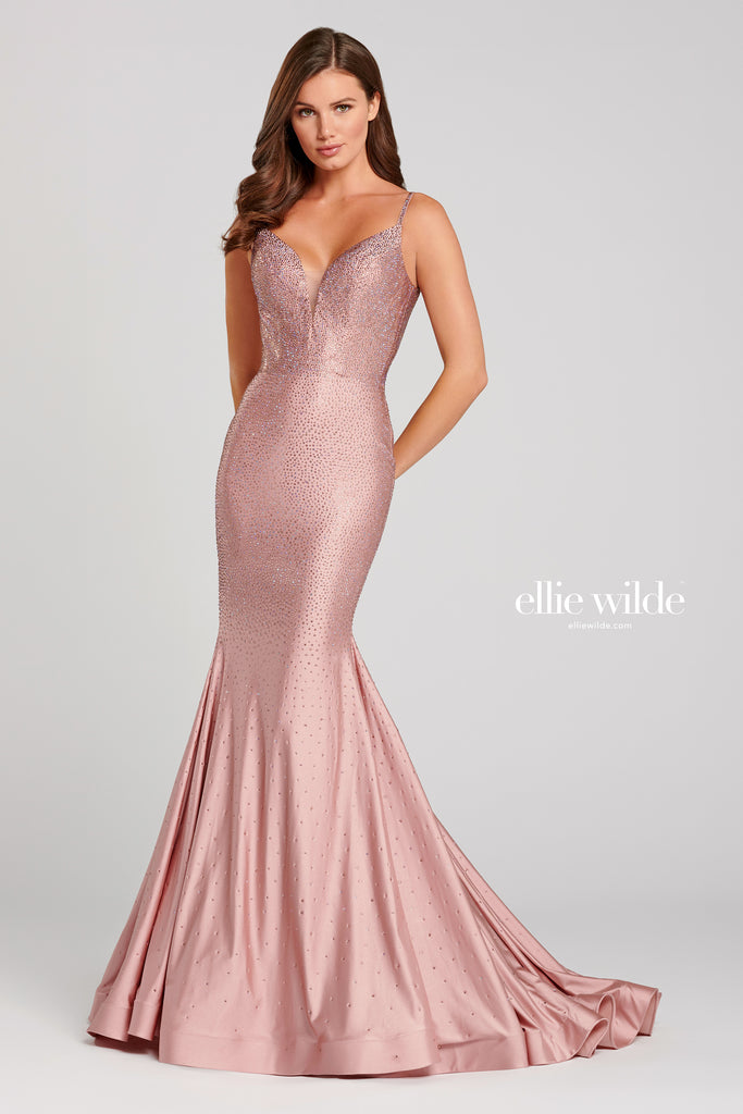 Ellie Wilde Prom Style EW120012 IN STOCK BLUE/SILVER SIZE 14