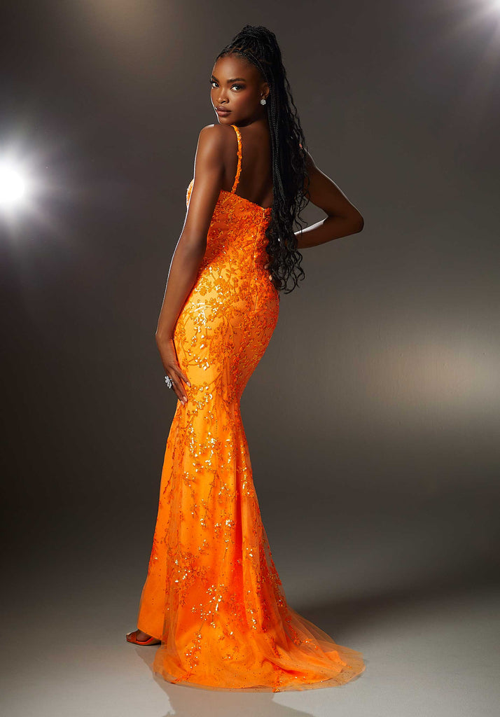 Morilee Prom Style 48040 IN STOCK NEON ORANGE SIZE 12, NEON PINK SIZE 8