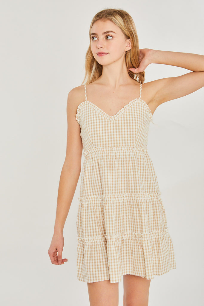 Rodrigo - Ruffled Mini Dress - Khaki
