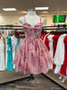 SHERRI HILL 57380 IN STOCK Blush/Red Print Size 4