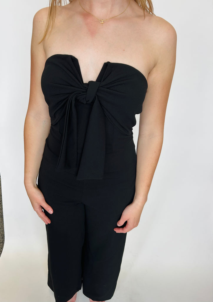 Chicago - Front Tie Jumpsuit - Black