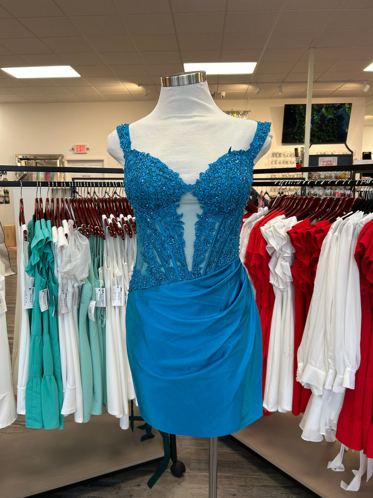 SHERRI HILL 57350 IN STOCK PEACOCK SIZE 4 + IN STOCK PINK SIZE 2 + IN STOCK RED SIZE 8